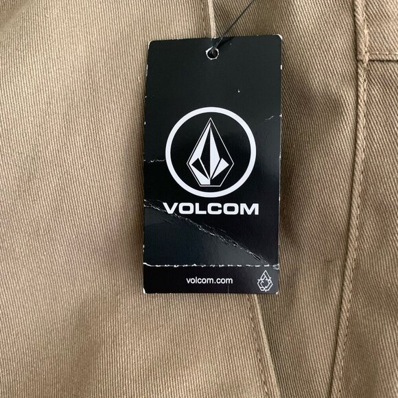 Volcom Men's Tan Khaki Vmonty Chino Pants Size 29 Flat Front NWT - Picture 11 of 11
